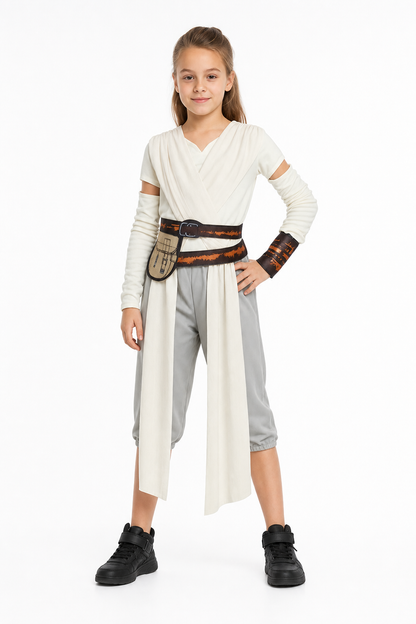 Girls' Rey Kids Costume from Star Wars on-model view 4