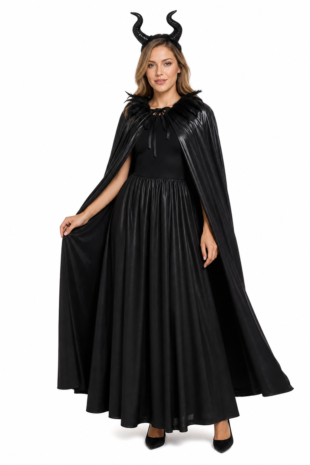 Carnival Costume Set: Horns and Cape