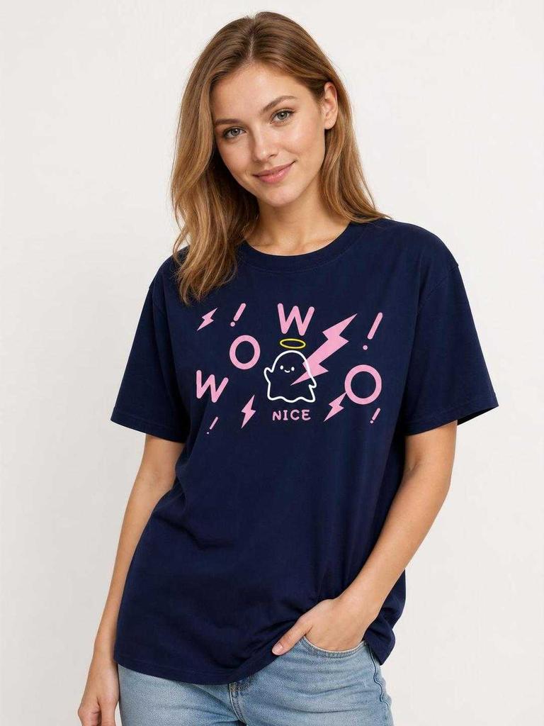 Dark Blue Printed T-Shirt for a Carnival Party