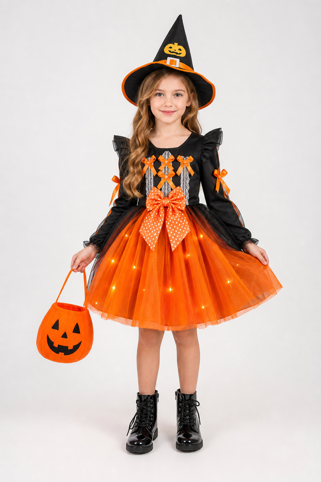 Halloween Light-Up Witch Costume Set