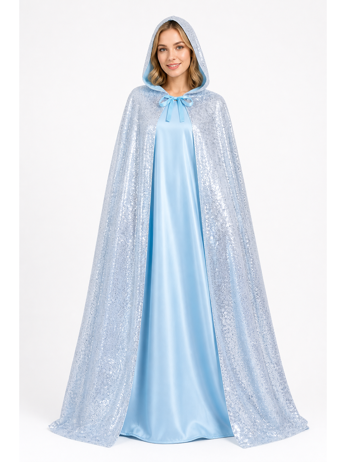 Silver Sparkly Cape for Carnival and Parties