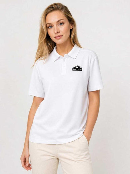 White Short-Sleeve Polo Shirt for Everyday Wear