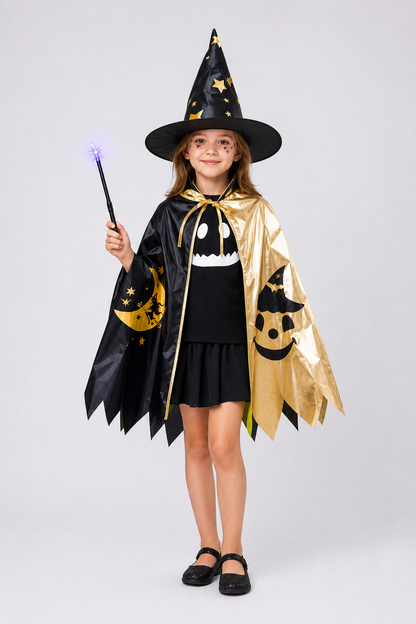Halloween Wizard Costume with Cape