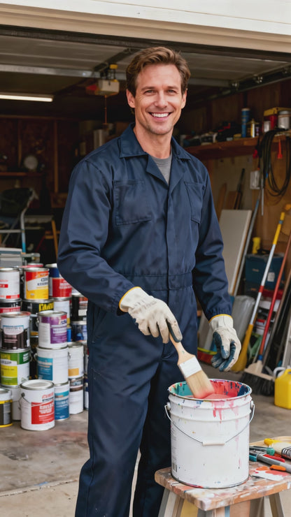 Adult Blue Costume Jumpsuit with Knives