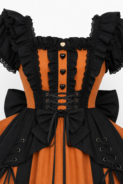 Orange Pumpkin Lolita Dress for Halloween