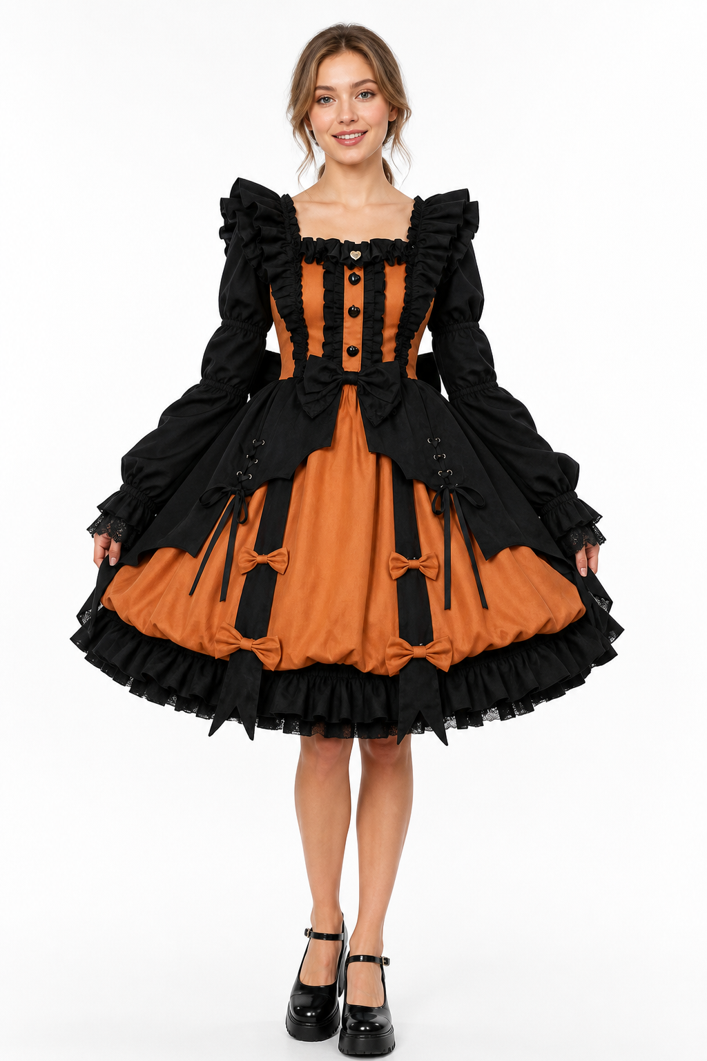 Orange Pumpkin Lolita Dress for Halloween