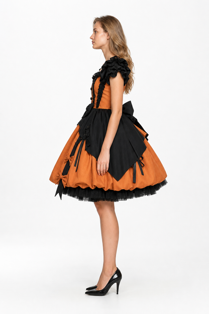 Orange Pumpkin Lolita Dress for Halloween