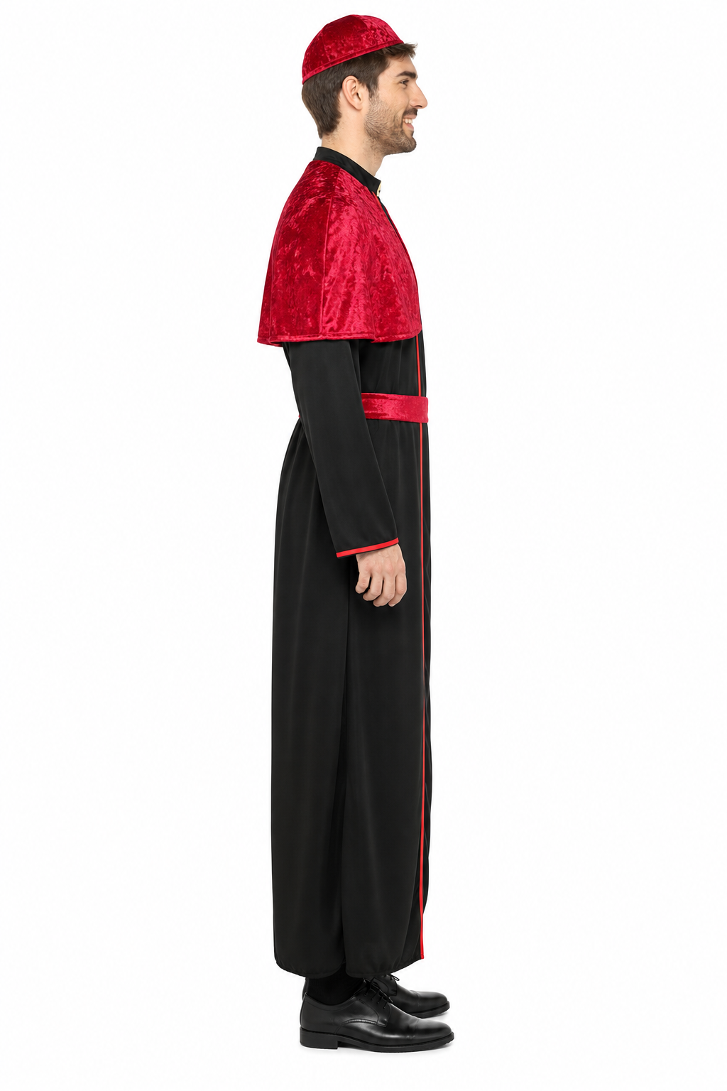Priest costume with velvet cape