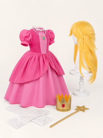 Children's Princess Dress with Crown and Wand