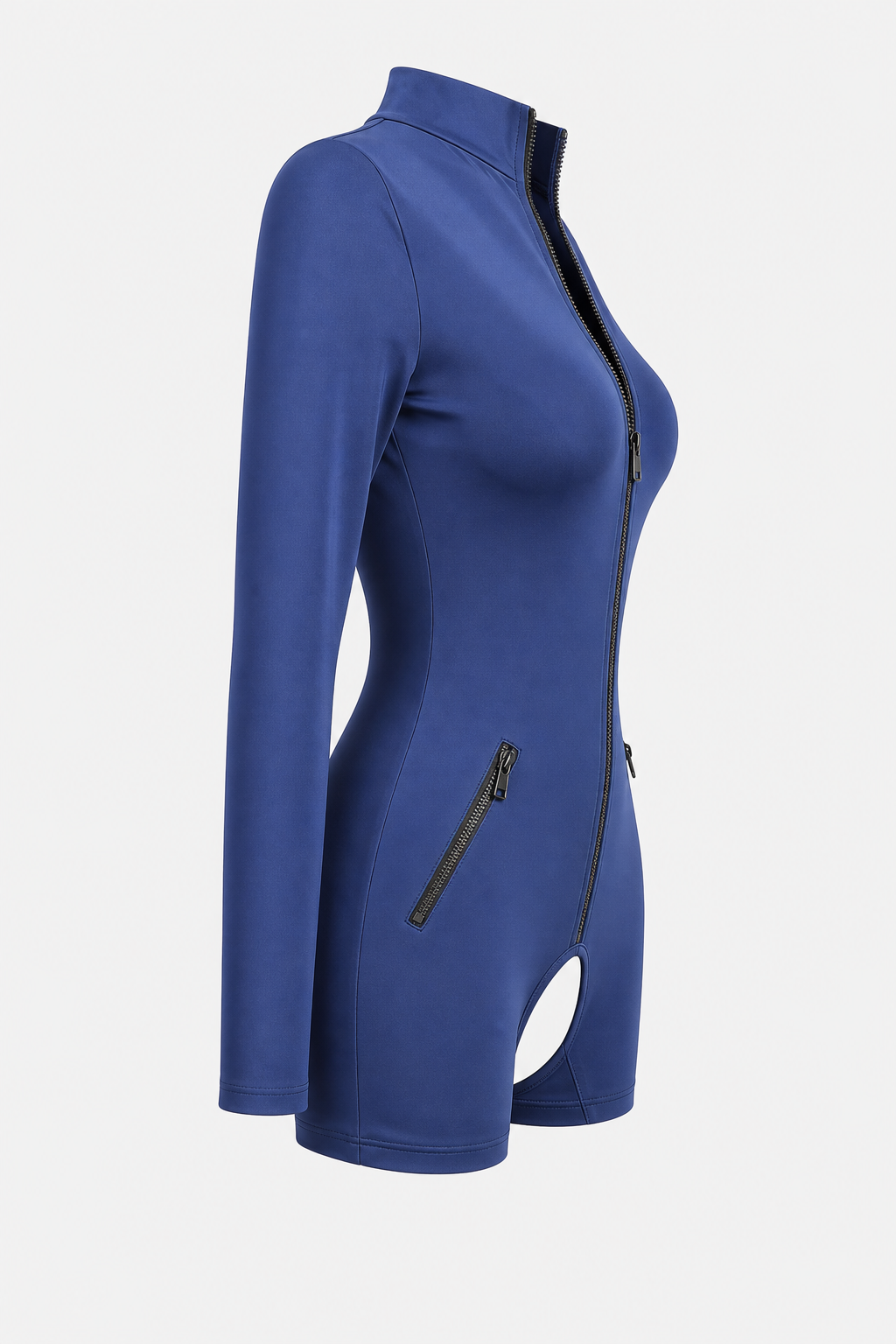 Blue zip-up costume for carnivals and parties