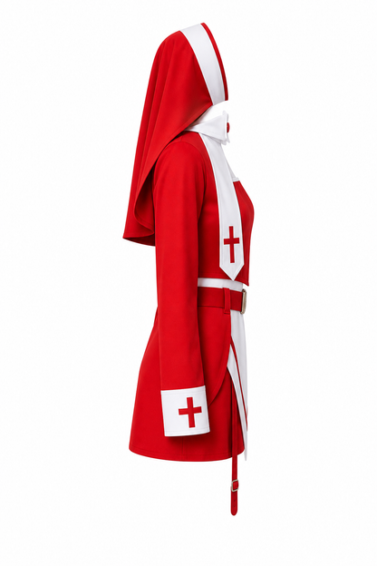 Red Nun Costume Dress for Masquerade Party