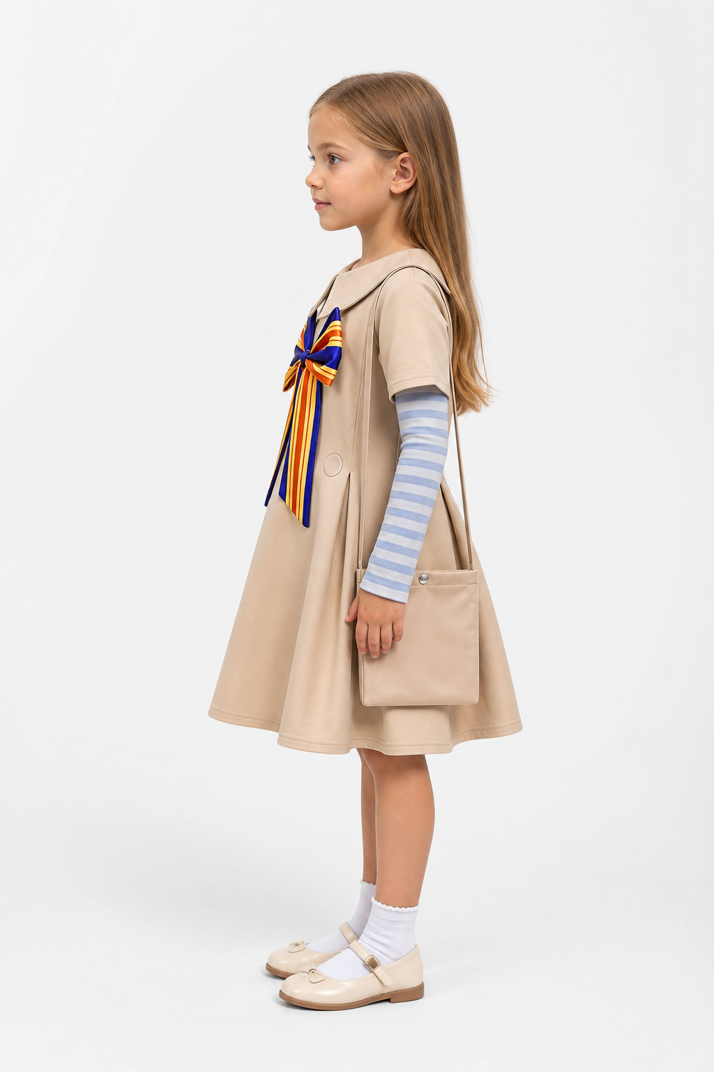 Kids' Halloween Carnival Costume with Dress and Purse