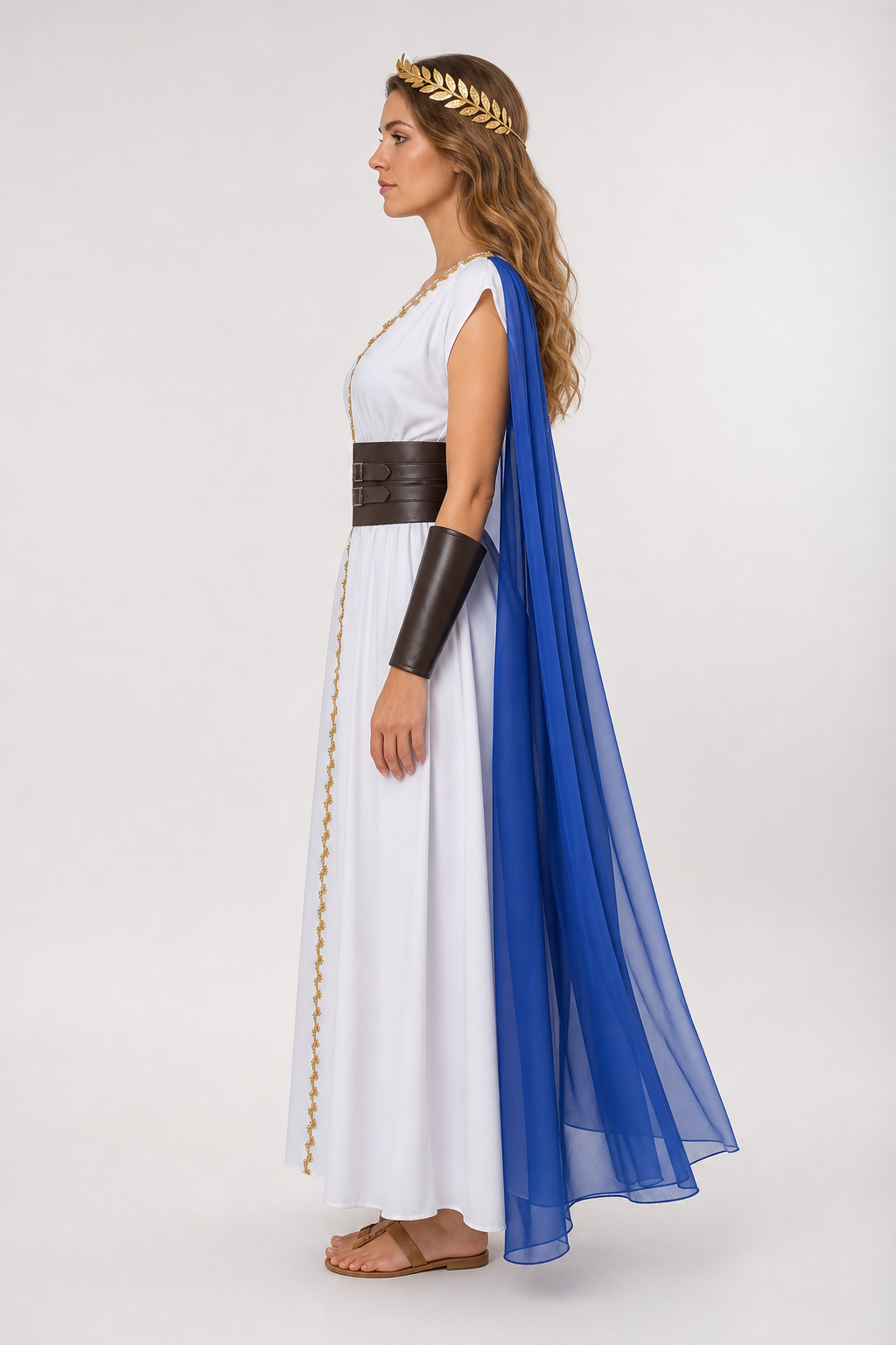 Ancient Greece Carnival Costume with Cape and Wreath