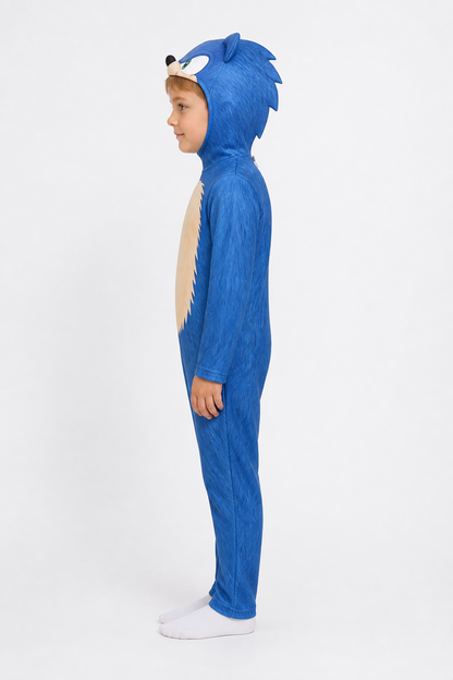 Blue Hedgehog Hooded Halloween Costume