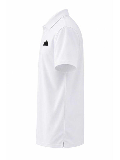White Short-Sleeve Polo Shirt for Everyday Wear side view 3