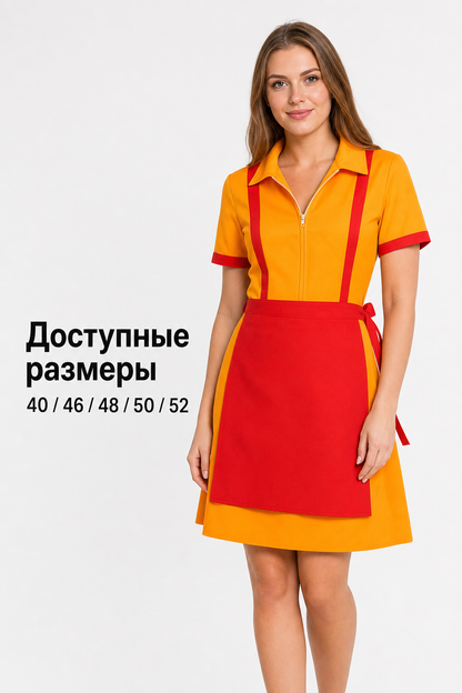 Carnival Waitress Costume with Apron for Halloween