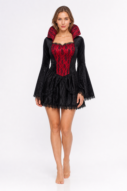 Women’s vampire costume, short carnival dress