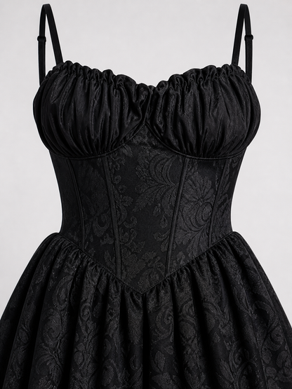 Black Zombie Bride Dress Halloween Costume