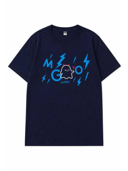 Dark Blue Halloween Graphic T-Shirt