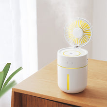 Load image into Gallery viewer, Fan humidifier with small fan small mini can be wirelessly charged large fog type USB portable spray electric