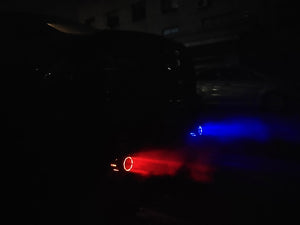 Carbon fiber LED luminescent car modified exhaust
