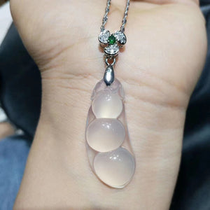 Natural jade Chalcedony agate Pendant