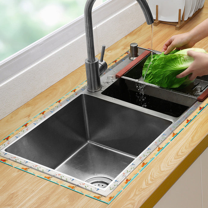 Kitchen countertop sink waterproof mat corner gap toilet wash basin bathroom water-repellent strip oil-proof beautiful seam stickers